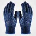 Navy Blue Double Dotted Gloves