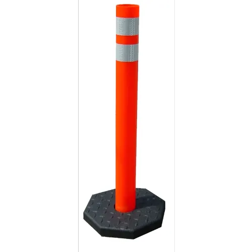 43" Reboundable Traffic Safety Delineator Post with Rubber Base