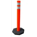 43" Reboundable Traffic Safety Delineator Post with Rubber Base